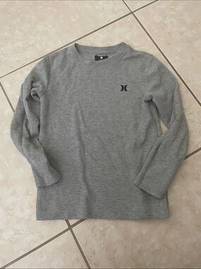 Hurley Heather Gray Long Sleeve Waffle Crew Tee